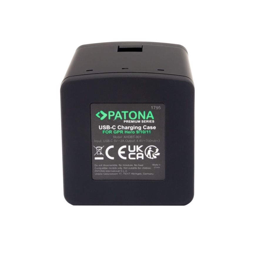 PATONA - Laadija Triple GoPro Hero 9/Hero 10/Hero 11/Hero 12