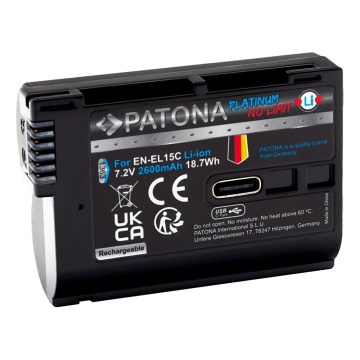 PATONA - Nikon EN-EL15C aku 2600 mAh Li-ion Platinum USB-C