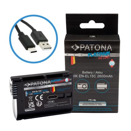 PATONA - Nikon EN-EL15C aku 2600 mAh Li-ion Platinum USB-C