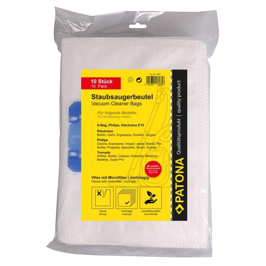 PATONA - Tolmuimeja kotid Electrolux E15 - 10 tk