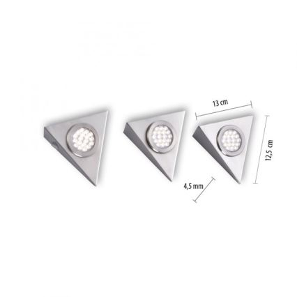 Paul Neuhaus 1119-55-3 - KOMPLEKT 3x LED Mööblivalgustus anduriga HELENA LED/2,5W/230V
