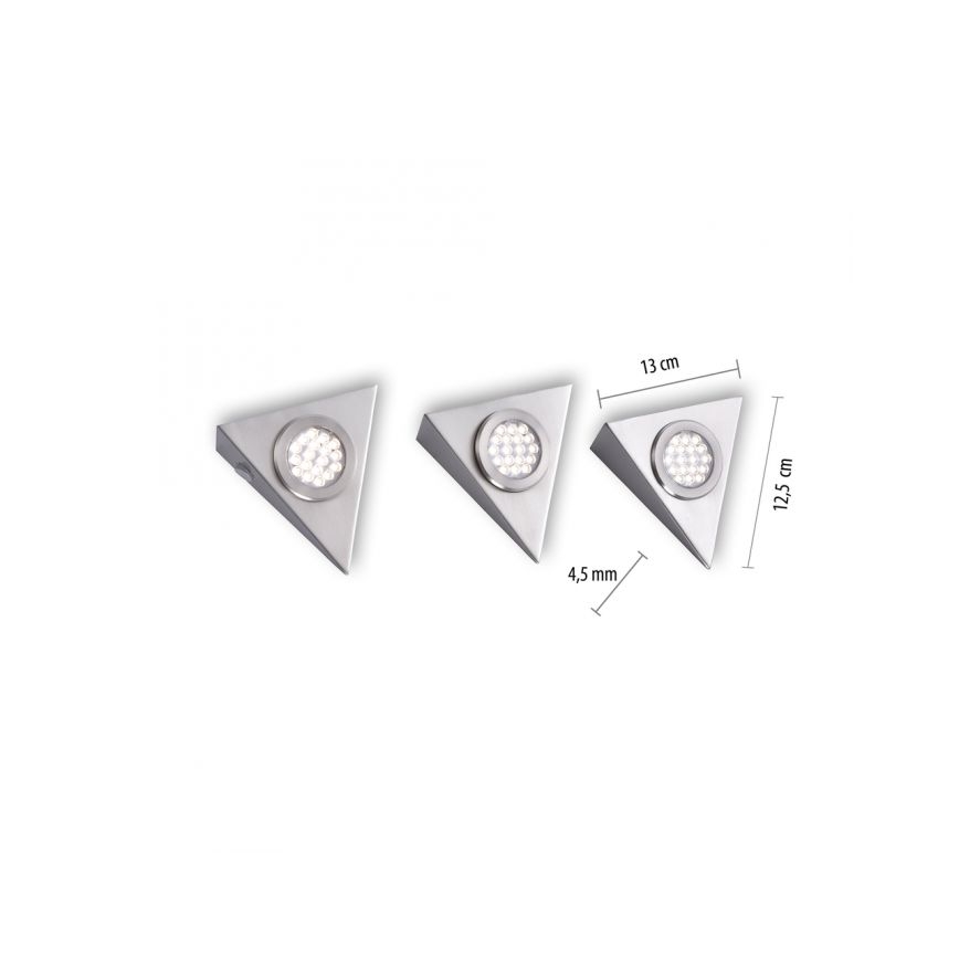 Paul Neuhaus 1119-55-3 - KOMPLEKT 3x LED Mööblivalgustus anduriga HELENA LED/2,5W/230V