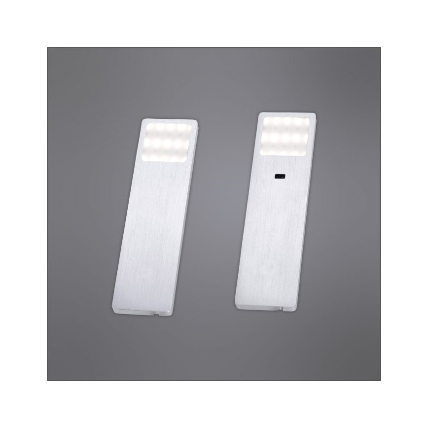 Paul Neuhaus 1120-95-2 - KOMPLEKT 2xLED Mööblivalgusti anduriga HELENA LED/2W/230V
