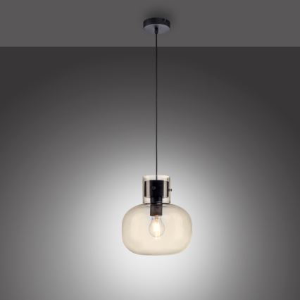Paul Neuhaus 2003-27 - Lühter SHITAKE 1xE27/10W/230V d. 25 cm suitsutatud