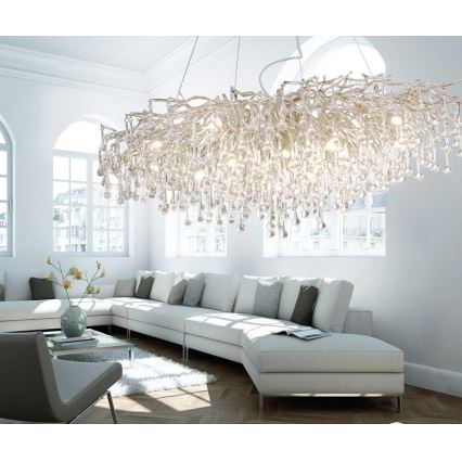 Paul Neuhaus 2031-55 - Lühter ICICLE 15xG9/40W/230V 75x150 cm läikiv kroom