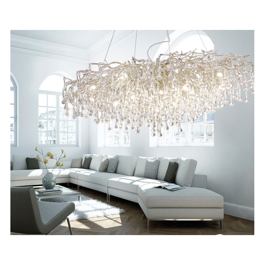 Paul Neuhaus 2031-55 - Lühter ICICLE 15xG9/40W/230V 75x150 cm läikiv kroom