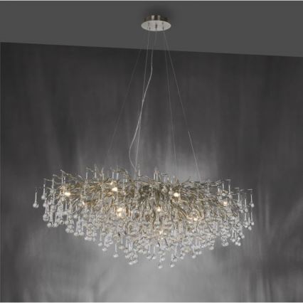 Paul Neuhaus 2031-55 - Lühter ICICLE 15xG9/40W/230V 75x150 cm läikiv kroom