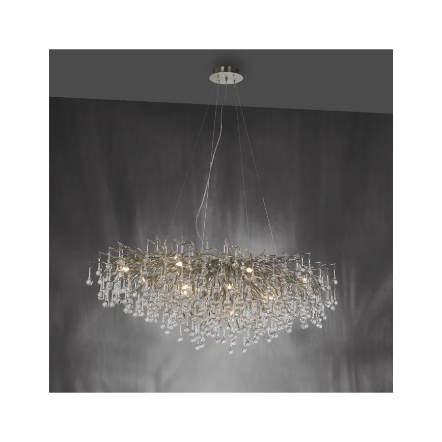 Paul Neuhaus 2031-55 - Lühter ICICLE 15xG9/40W/230V 75x150 cm läikiv kroom