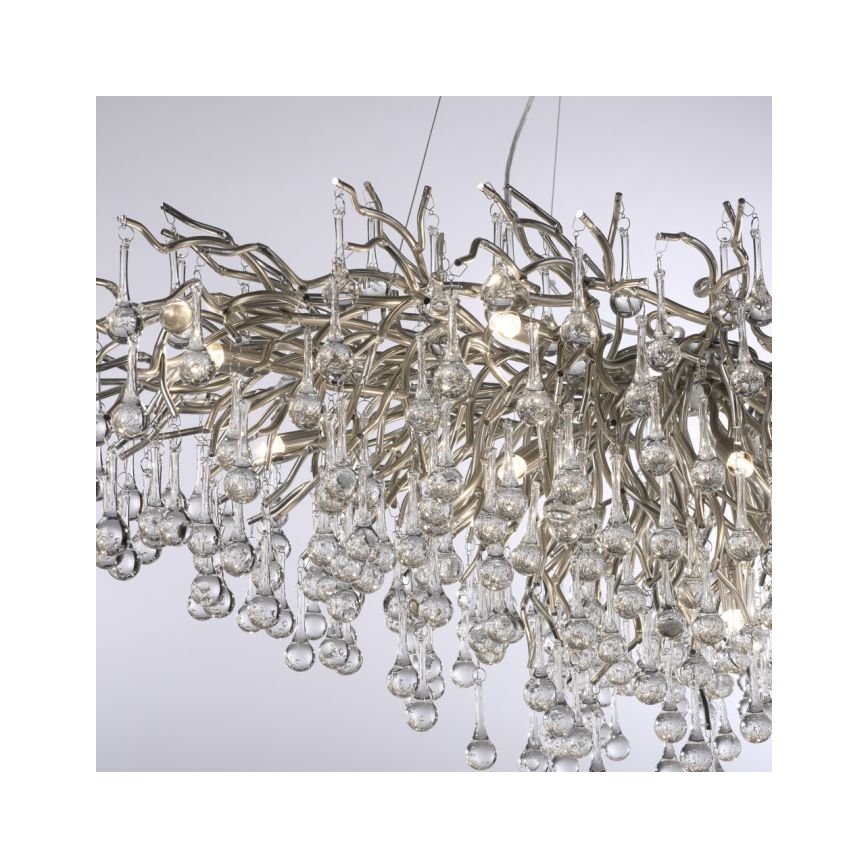 Paul Neuhaus 2031-55 - Lühter ICICLE 15xG9/40W/230V 75x150 cm läikiv kroom