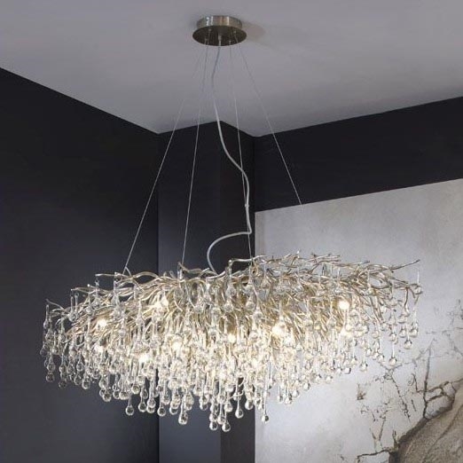 Paul Neuhaus 2031-55 - Lühter ICICLE 15xG9/40W/230V 75x150 cm läikiv kroom
