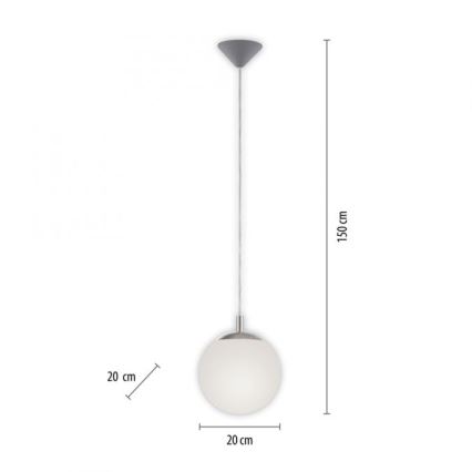 Paul Neuhaus 2072-55 - Lühter BOLO 1xE27/60W/230V d. 20 cm