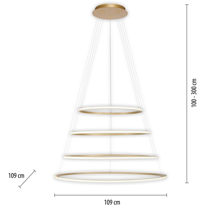 Paul Neuhaus 2124-60 - LED Hämardatav lühter TESSARA LED/97W/230V 2700-5000K + kaugjuhtimispult