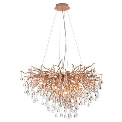 Paul Neuhaus 2192-11 - Lühter ICICLE 10xG9/40W/230V 50x100 cm messing