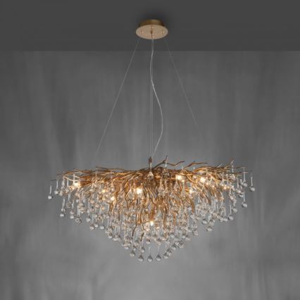 Paul Neuhaus 2192-11 - Lühter ICICLE 10xG9/40W/230V 50x100 cm messing
