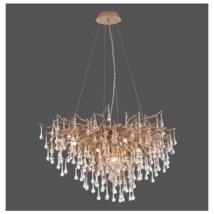 Paul Neuhaus 2192-11 - Lühter ICICLE 10xG9/40W/230V 50x100 cm messing