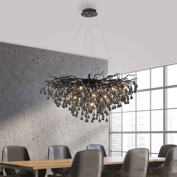 Paul Neuhaus 2192-18 - Laelühter kaabliga ICICLE 10xG9/40W/230V 50x100 cm must