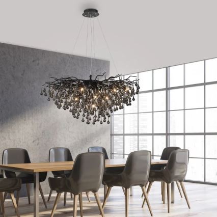 Paul Neuhaus 2192-18 - Laelühter kaabliga ICICLE 10xG9/40W/230V 50x100 cm must
