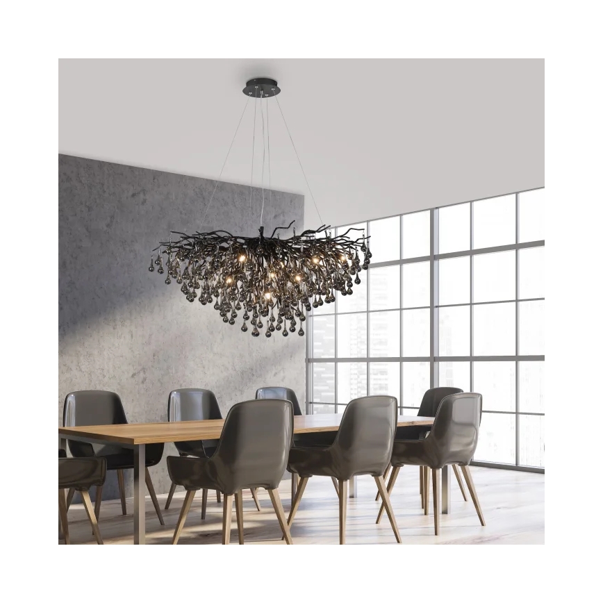 Paul Neuhaus 2192-18 - Laelühter kaabliga ICICLE 10xG9/40W/230V 50x100 cm must