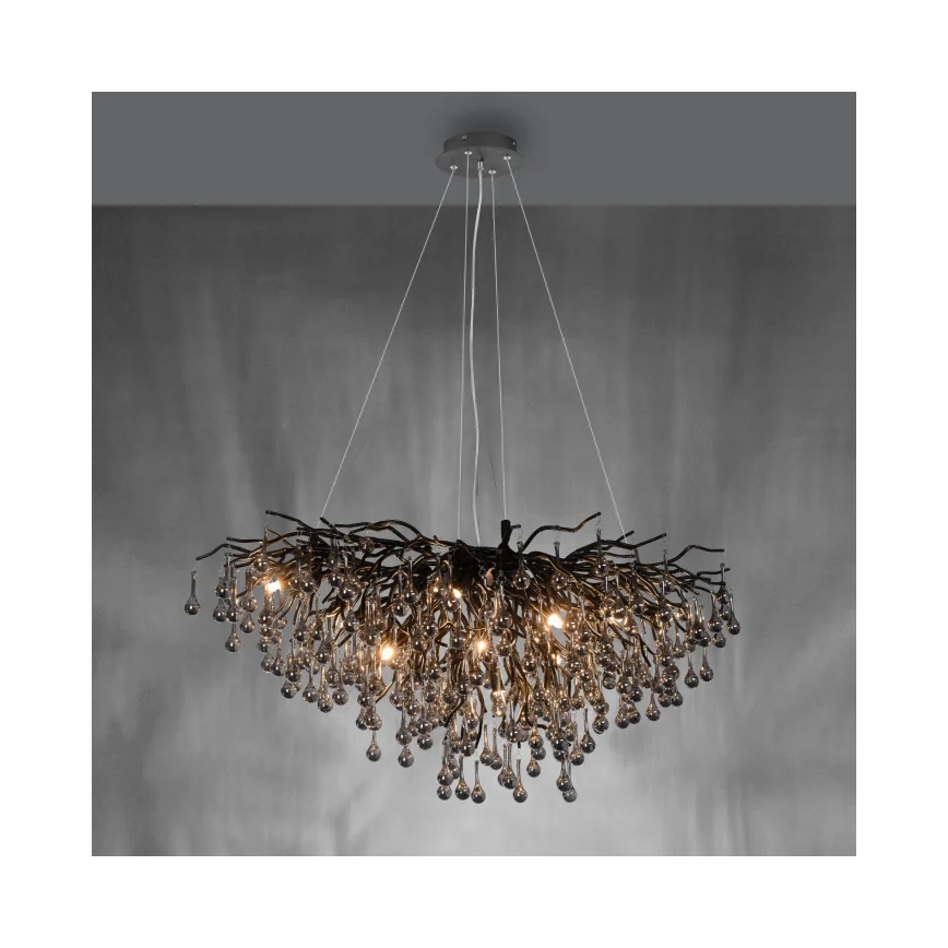 Paul Neuhaus 2192-18 - Laelühter kaabliga ICICLE 10xG9/40W/230V 50x100 cm must