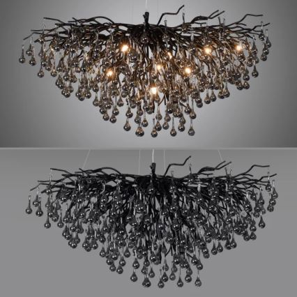 Paul Neuhaus 2192-18 - Laelühter kaabliga ICICLE 10xG9/40W/230V 50x100 cm must
