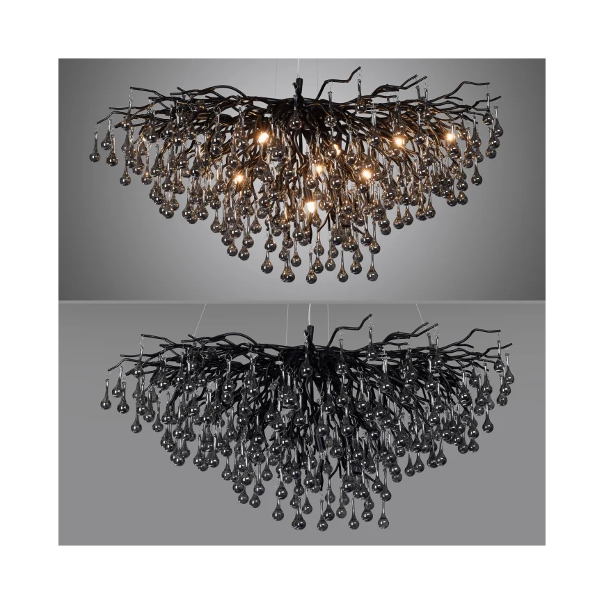 Paul Neuhaus 2192-18 - Laelühter kaabliga ICICLE 10xG9/40W/230V 50x100 cm must