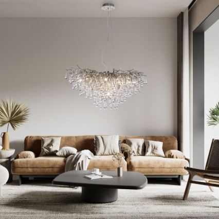 Paul Neuhaus 2192-55 - Lühter ICICLE 10xG9/40W/230V 50x100 cm läikiv kroom