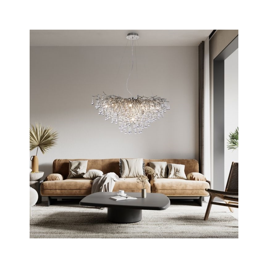 Paul Neuhaus 2192-55 - Lühter ICICLE 10xG9/40W/230V 50x100 cm läikiv kroom