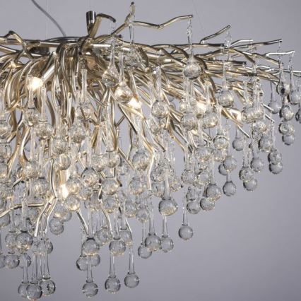 Paul Neuhaus 2192-55 - Lühter ICICLE 10xG9/40W/230V 50x100 cm läikiv kroom