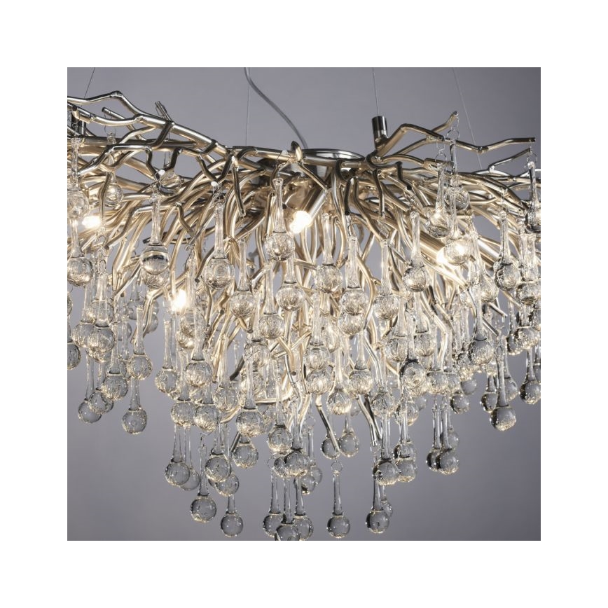 Paul Neuhaus 2192-55 - Lühter ICICLE 10xG9/40W/230V 50x100 cm läikiv kroom