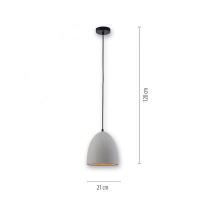 Paul Neuhaus 2231-22 - Lühter ETON 1xE27/40W/230V betoon