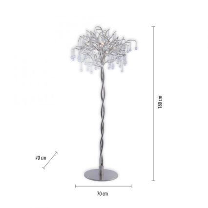 Paul Neuhaus 232-55 - Põrandalamp ICICLE 5xG9/40W230V läikiv kroom
