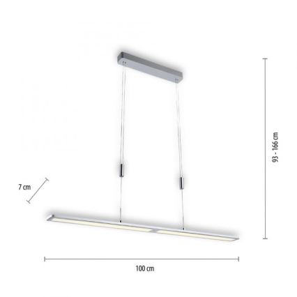 Paul Neuhaus 2565-95 - LED Hämardatav lühter anduriga NIKA LED/35W/230V