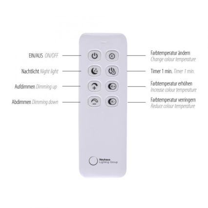 Paul Neuhaus 319-18 - LED Hämardatav põrandalamp HULA LED/21,5W/230V 2700-5000K + kaugjuhtimispult