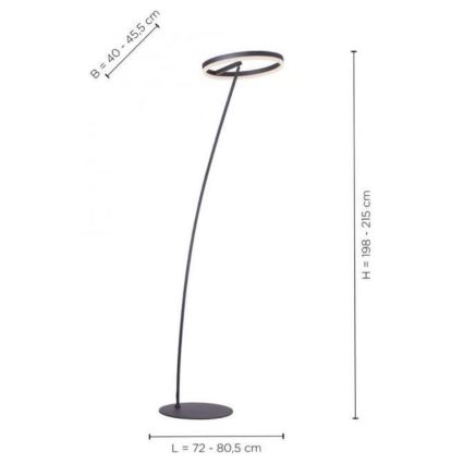 Paul Neuhaus 381-13 - LED Hämardatav põrandalamp TITUS LED/19,5W/230V