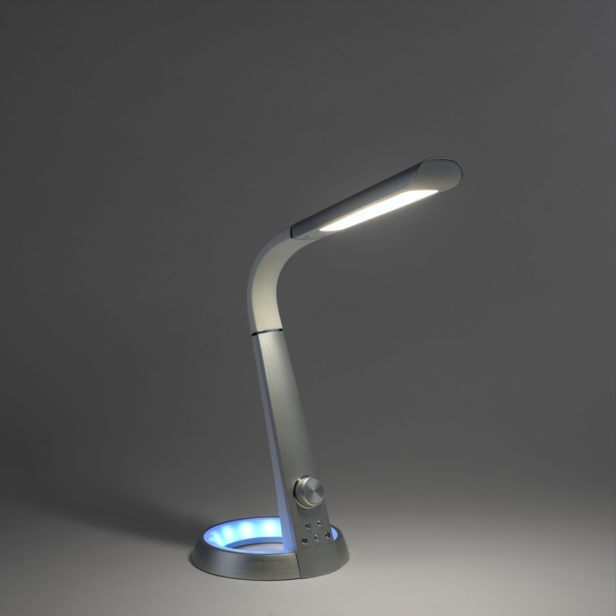 Paul Neuhaus 4591-95 - LED RGB Hämardatav laualamp BILL LED/5,7W/230V 3000-6500K USB + LED/1,6W matt kroom