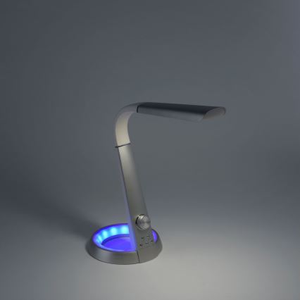 Paul Neuhaus 4591-95 - LED RGB Hämardatav laualamp BILL LED/5,7W/230V 3000-6500K USB + LED/1,6W matt kroom