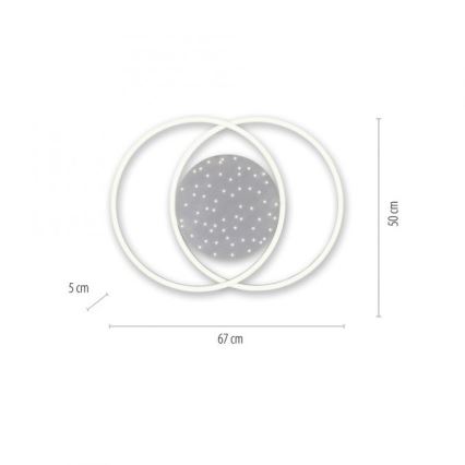 Paul Neuhaus 6025-55 - LED Hämardatav laevalgusti YUKI LED/48W/230V + pult