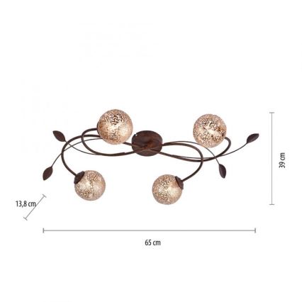 Paul Neuhaus 6395-48 - Kinnitatav lühter GRETA 4xG9/40W/230V