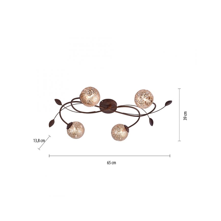 Paul Neuhaus 6395-48 - Kinnitatav lühter GRETA 4xG9/40W/230V