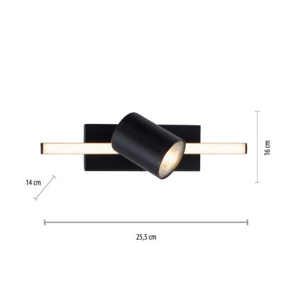 Paul Neuhaus 6523-18 - LED Kohtvalgusti BARIK 1xGU10/4,5W/230V + LED/3W