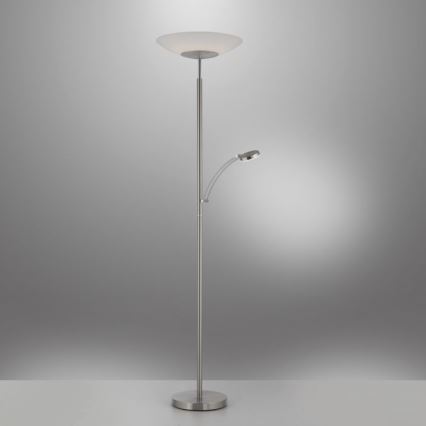 Paul Neuhaus 655-55 - LED Hämardatav põrandalamp ALFRED 1xLED/28W+1xLED/4W/230V läikiv kroom