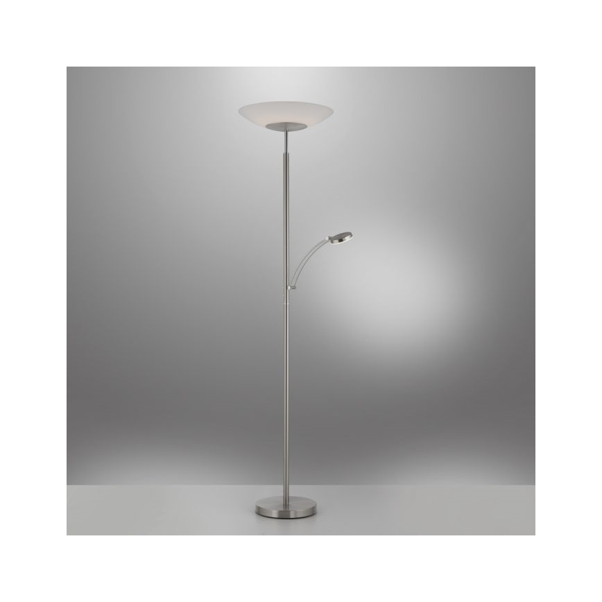 Paul Neuhaus 655-55 - LED Hämardatav põrandalamp ALFRED 1xLED/28W+1xLED/4W/230V läikiv kroom