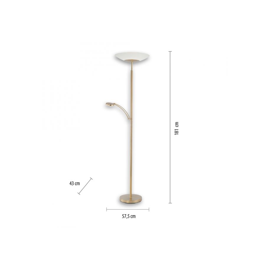 Paul Neuhaus - 655-60 - LED Hämardatav lamp ALFRED 1xLED/28W/230V+1xLED/4W/230V messing