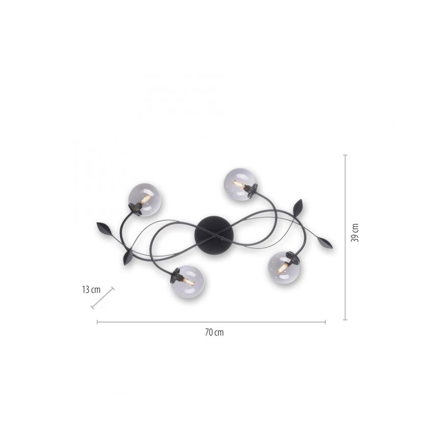 Paul Neuhaus 6724-18 - LED Pinnale kinnitatav lühter WIDOW 4xG9/3W/230V