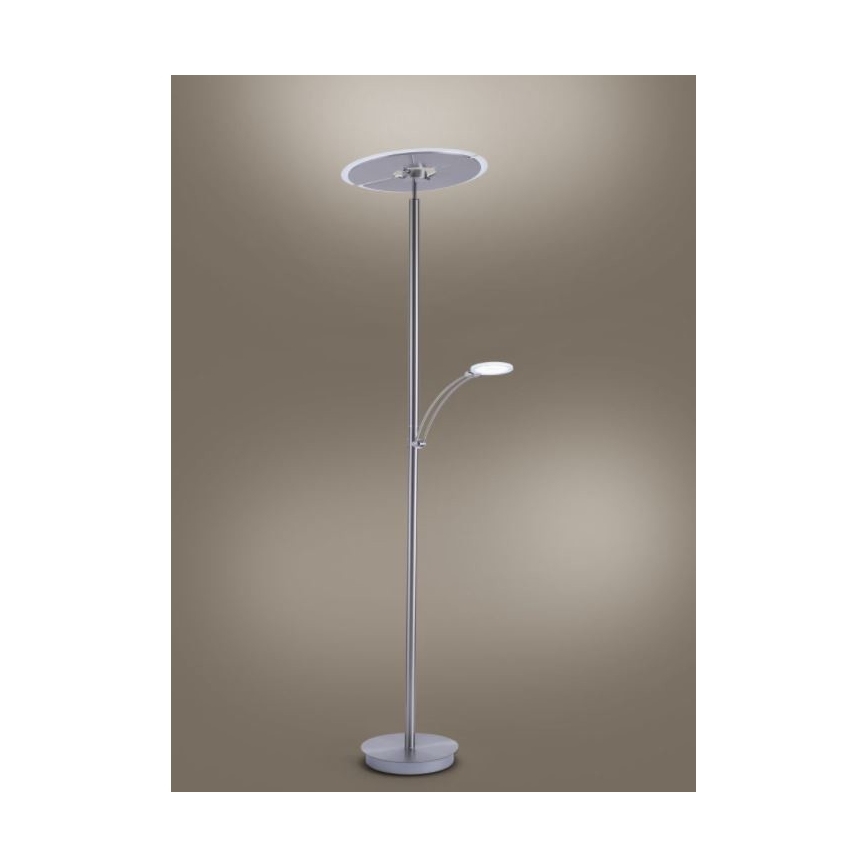 Paul Neuhaus 673-55 - LED Hämardatav põrandalamp ARTUR 2xLED/21W/230V+1xLED/6W läikiv kroom