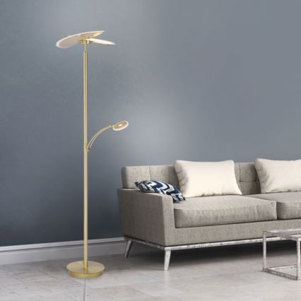 Paul Neuhaus 673-60- LED Hämardatav põrandalamp ARTUR 2xLED/21W/230V+1xLED/6W kuldne
