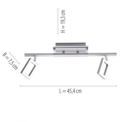 Paul Neuhaus 6958-55 - LED Kohtvalgusti INIGO 2xLED/4,2W/230V