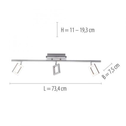 Paul Neuhaus 6959-55 - LED Kohtvalgusti INIGO 3xLED/4,2W/230V