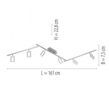 Paul Neuhaus 6965-55 - LED Hämardatav kohtvalgusti INIGO 6xLED/4W/230V