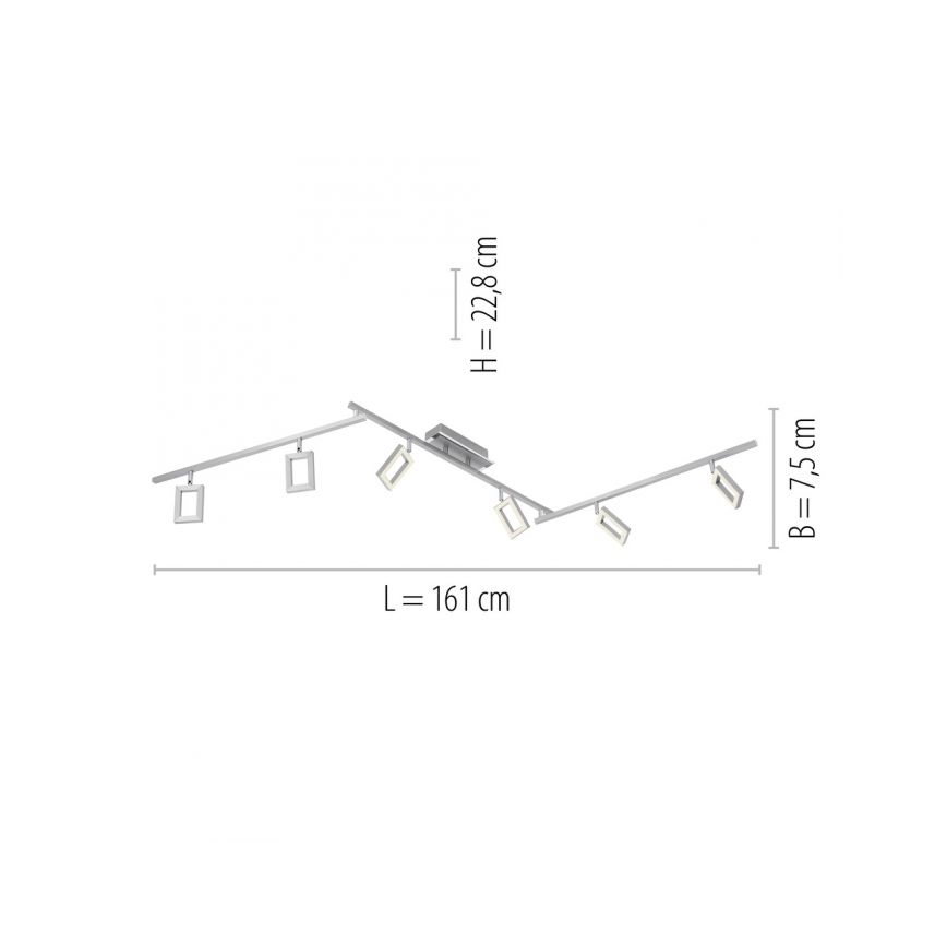 Paul Neuhaus 6965-55 - LED Hämardatav kohtvalgusti INIGO 6xLED/4W/230V